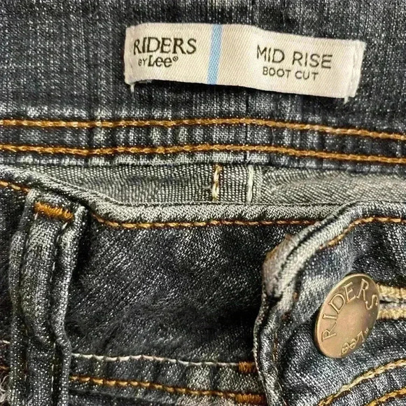 Lee Womens Rider Boot Cut Blue Jeans 10 - Picture 2 of 15